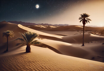 sunset in the desert