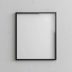 Obraz premium Minimalist Black Picture Frame on White Background with Subtle Shadows