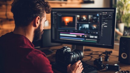 Work as a video editor for an independent production company. Check camera stills before adding music, dialogue, graphics, and effects to raw footage. Edit clips for final presentation.