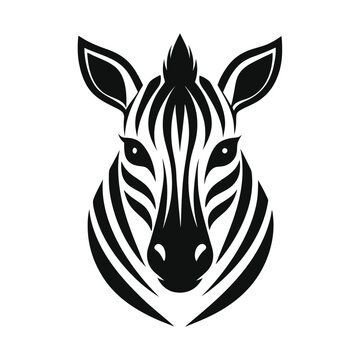 zebra head vector