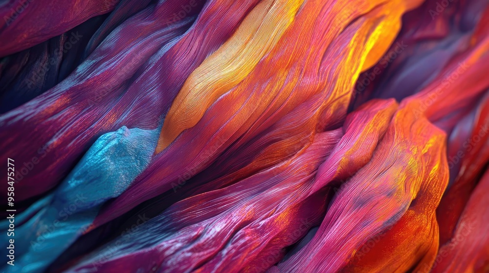 Poster a vibrant swirl of colors resembling flowing paint, creating an abstract and dynamic visual experien
