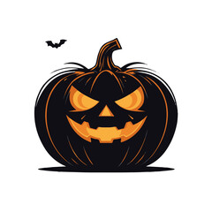 Jack O' Lantern Head Pumpkin Vector Usable for any design halloween theme