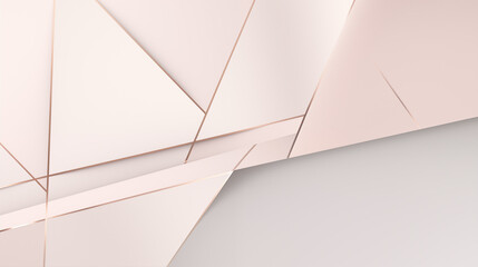 Soft Rose and Ivory Geometric Abstract Design with Subtle Metallic Accents