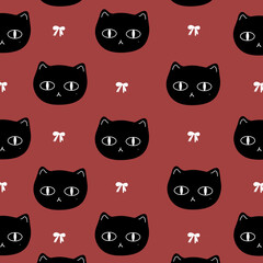 seamless pattern with cats