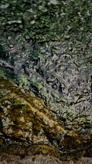 water flowing in the mountains