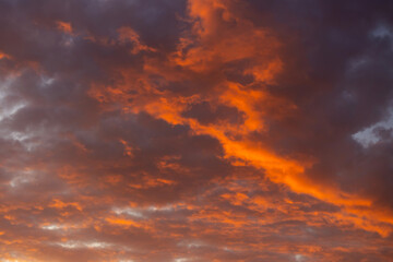 The Sky Ablaze with Sunset Glory