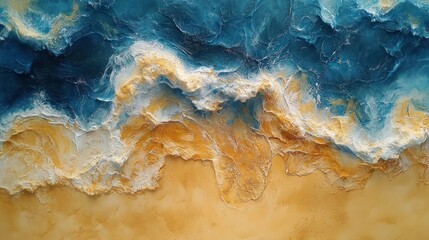 Fototapeta premium Abstract Soft Sandy Surface with Ocean Waves Texture - Artistic Background for Design and Creative Projects