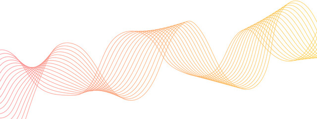 Abstract colorful modern stream wave line. Business curve lines in transparent background. Curved wavy lines tech futuristic motion. Luxury hand drawn and golden texture with gold gradient wave