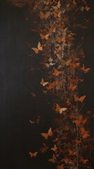 Fototapeta premium Butterflys texture plant leaf.