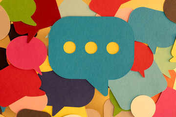 Colorful Speech Bubbles Background