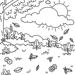 가을 배경 일러스트