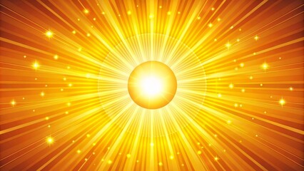 Obraz premium * Brighten up your designs with a vibrant sun illustration featuring bold rays and a cheerful golden glow