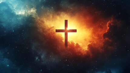 Fototapeta premium Powerful Image Representing Christian Faith, Christian concept