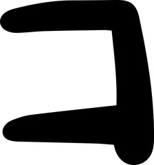 KATAKANA Japanese alphabet font handwritten ko