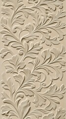 Ornate Floral Pattern on a Beige Background.
