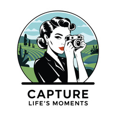 T -shirt design a-vector retro of a stylish woman illustration