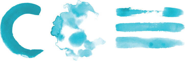 Obraz premium blue ink splashes font