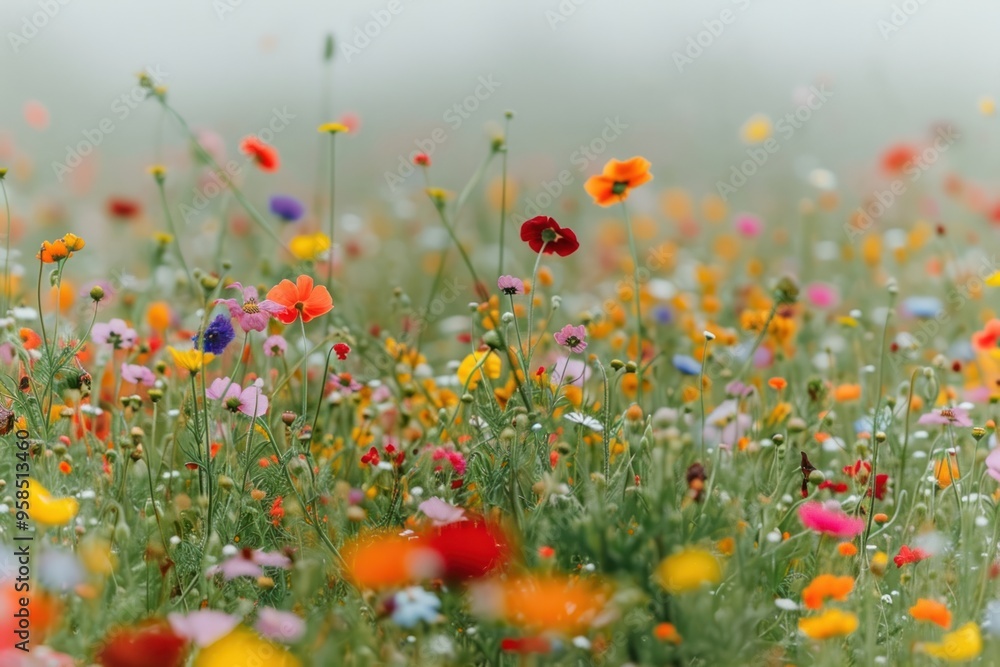 Canvas Prints flower field flower grassland outdoors.