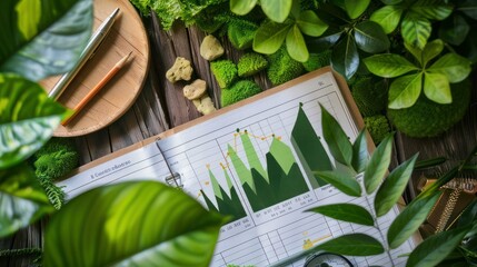 Environmental consulting report with sustainability metrics and conservation plans. 