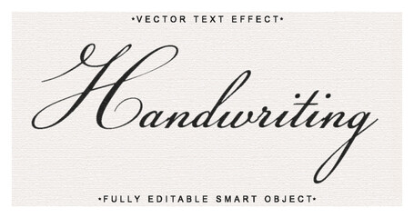Handwriting Vector Fully Editable Smart Object Text Effect