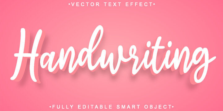 Handwriting Vector Fully Editable Smart Object Text Effect