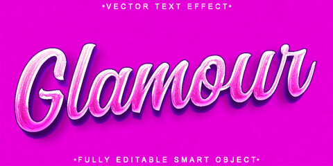 Pink Glamour Vector Fully Editable Smart Object Text Effect