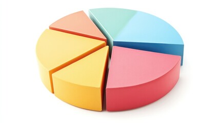 Fototapeta premium A pie chart showing effective expense tracking and its impact on achieving debt-free financial freedom.