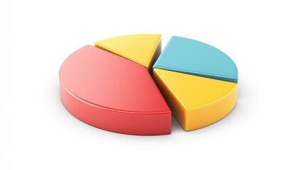 Fototapeta premium A pie chart showing the allocation of assets for wealth preservation and passive income, representing financial freedom.