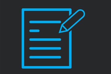 Edit icon collection. Writing note symbol vector illustration.