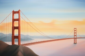 Obraz premium Golden Gate Bridge bridge landscape golden gate bridge.