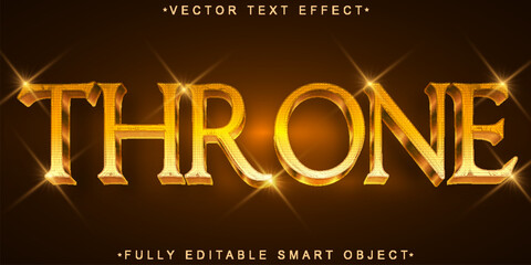 Throne  Vector Fully Editable Smart Object Text Effect © HUMA