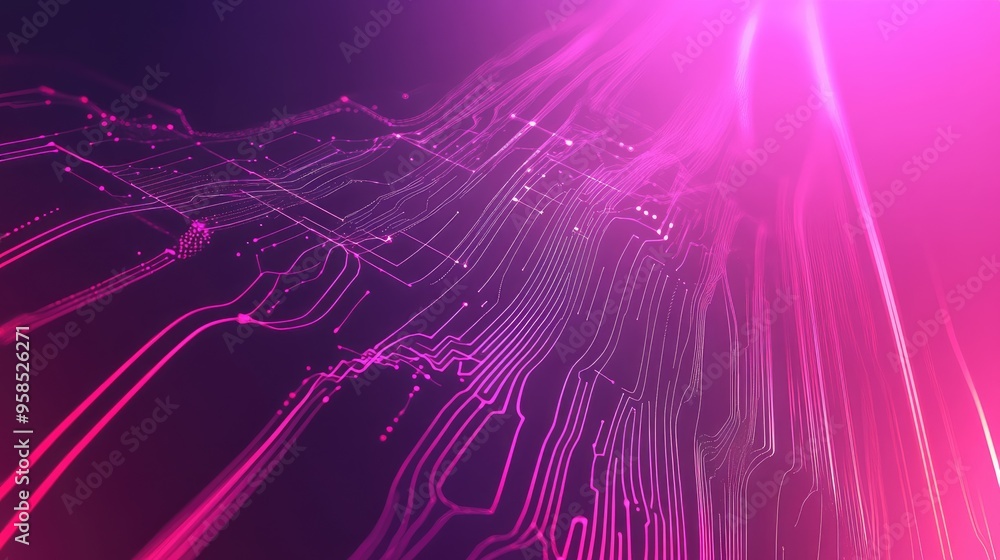 Poster a sleek, modern digital background with abstract lines and patterns, ideal for showcasing ai, neural