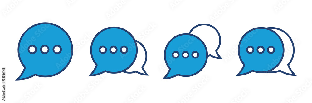 Poster chat icon vector. speech bubble icon. comment icon vector. message. contact us