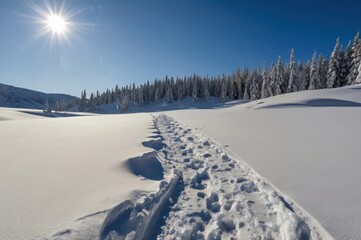 A snowshoeing trek