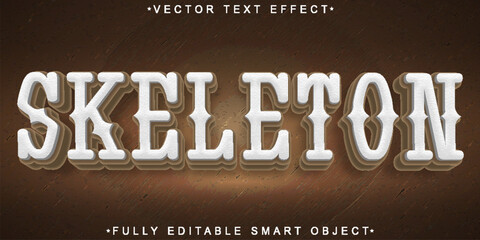 Skeleton  Vector Fully Editable Smart Object Text Effect © HUMA