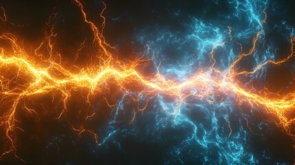 yellow electric lighting, abstract electrical background