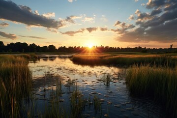 Nature landscape outdoors sunset.