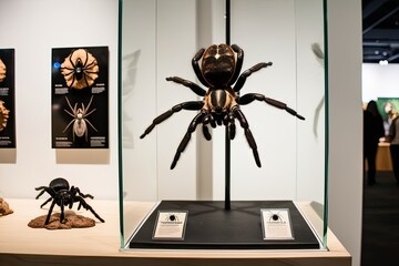 Stunning Tarantula Spider Exhibit Showcased on Clean White Background
