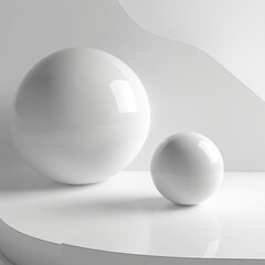 Minimalist 3D shapes with clean, smooth surfaces.Minimalist 3D shapes with clean, smooth surfaces.