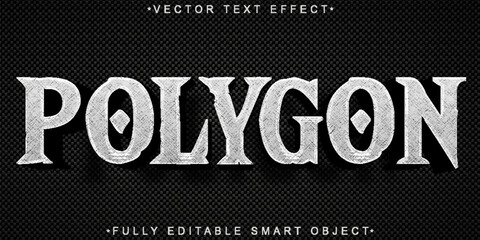 Polygon Silver Shot  Vector Fully Editable Smart Object Text Effect