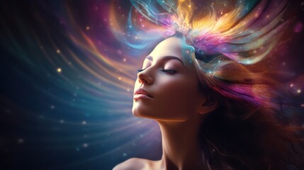 Energy woman, healing feminity