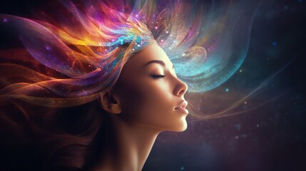 Energy woman, healing feminity