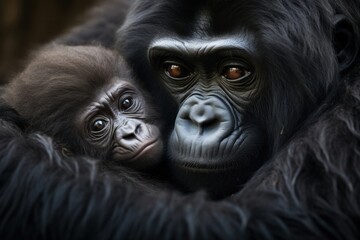 Obraz premium Gorilla wildlife monkey animal.