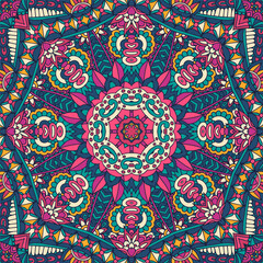 Festival art seamless colorful pattern mandala art. Abstract mandala repeating background texture.