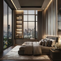 High-end luxury condominium in a metropolitan city 