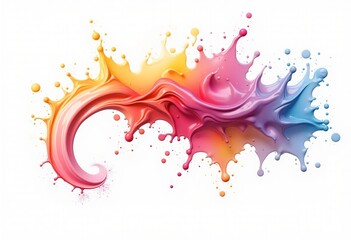 Fototapeta premium Abstract Paint Splash: Isolated Colorful Burst for Design