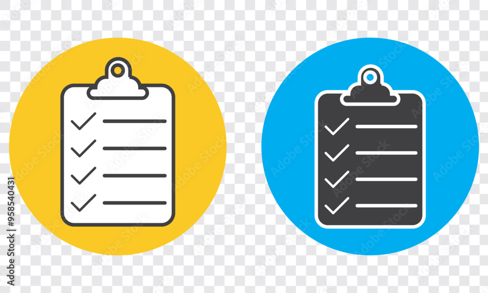 Poster checklist clipboard icon. outline checklist clipboard vector icon for web design isolated on white b