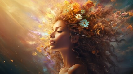 Energy woman, healing feminity