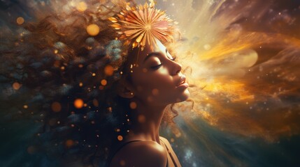 Energy woman, healing feminity