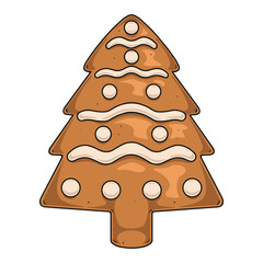 Christmas gingerbread vintage logotype colorful